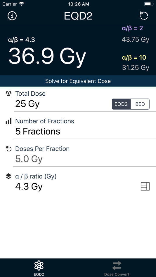 EQD2 Calculator - (iOS Apps) — AppAgg