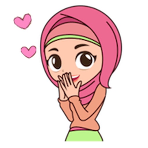 Adorable Hijab Girl Sticker icon