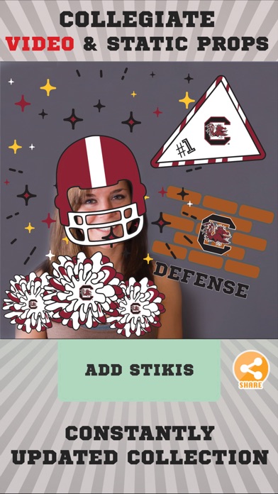 South Carolina Gamecocks Animated Selfie Stickers screenshot 2