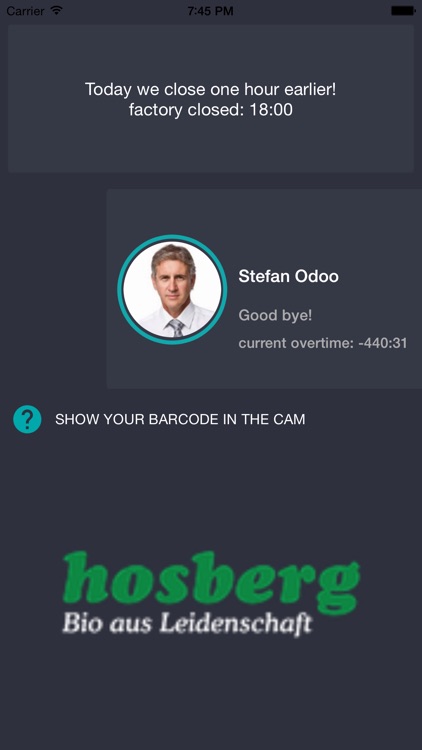 Odoo time clock