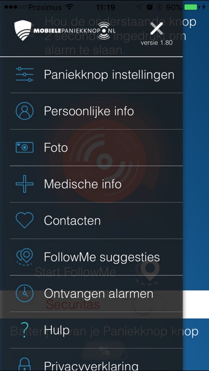 Paniekknop van Mobielepaniekknop.nl