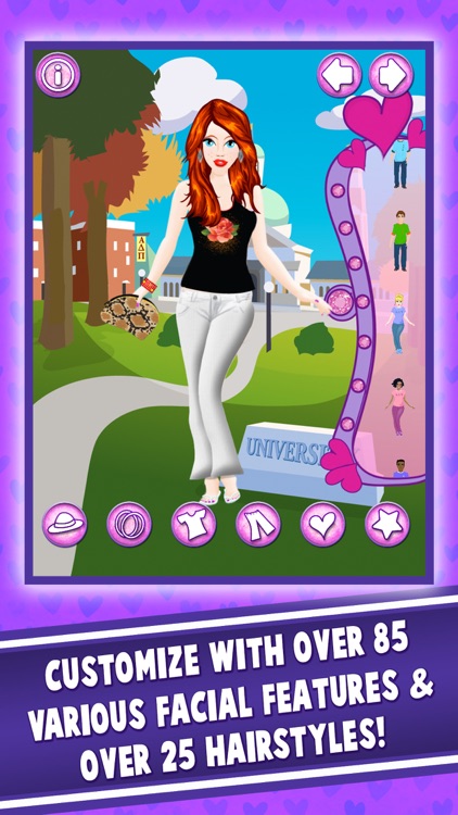 College Dressup Salon Girl Fashion School Makeover screenshot-4