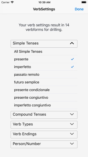 Verbi - Italian Verb Trainer(圖7)-速報App