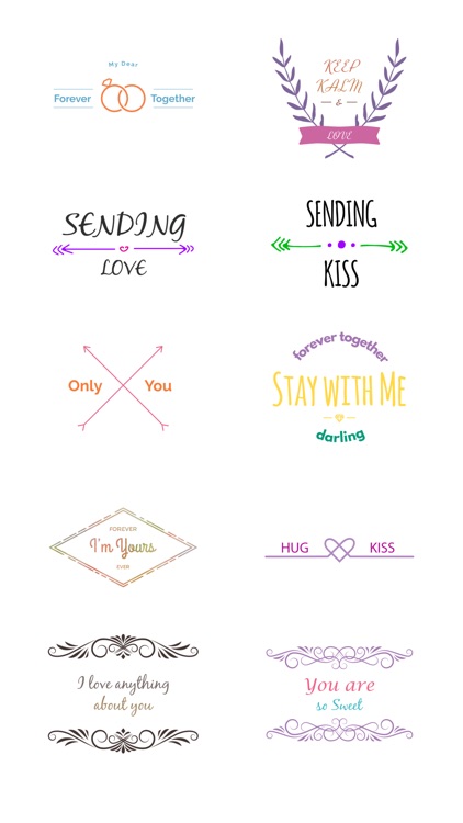 Love Typo - Animated Minimal Typography Stickers screenshot-4