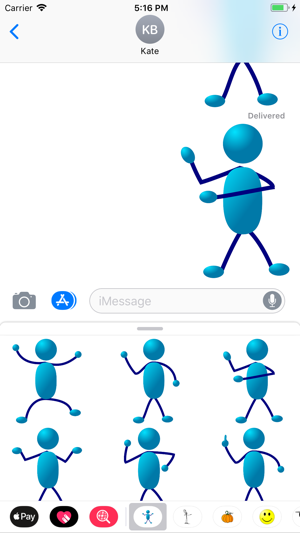 Blue Stick People Sticker Pack(圖4)-速報App