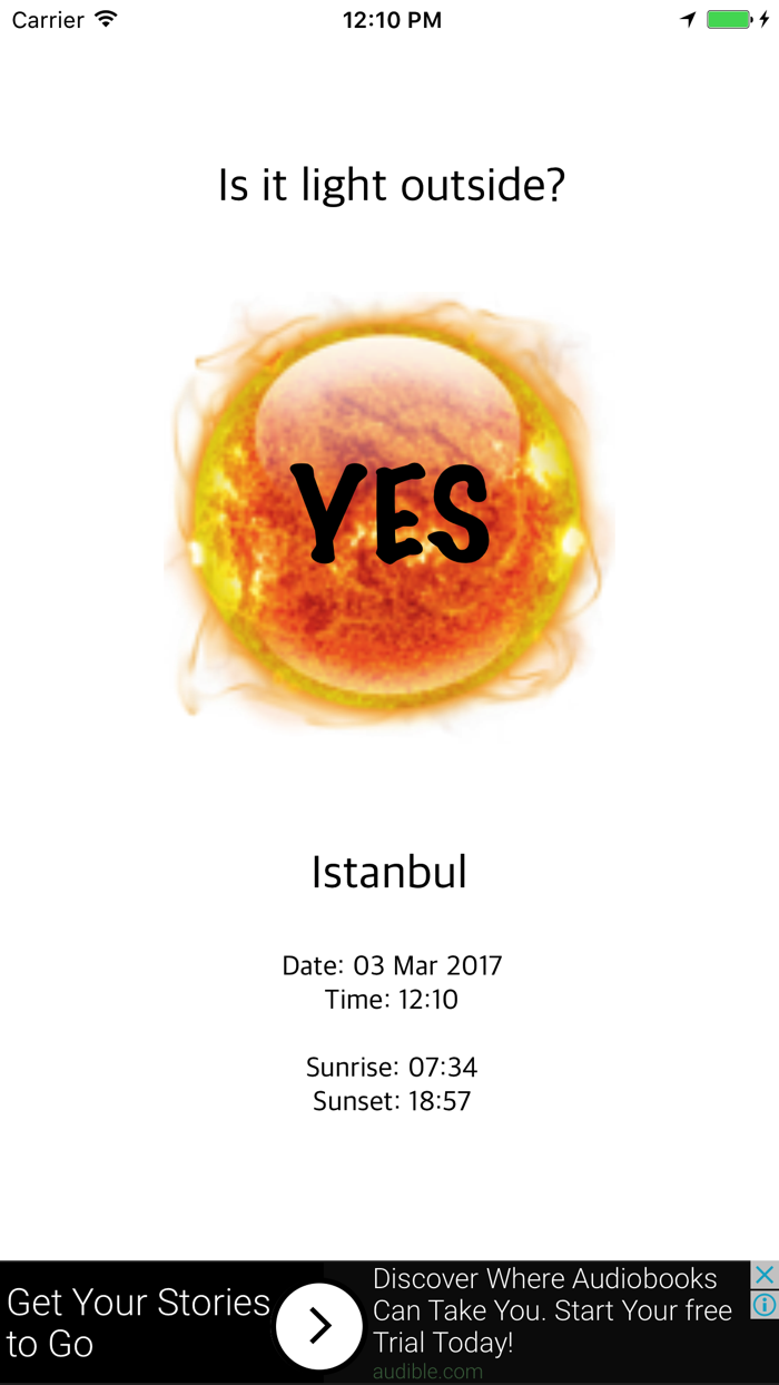 Is it light outside?