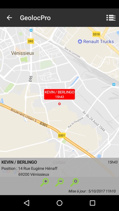 GeolocPro tracker screenshot 2