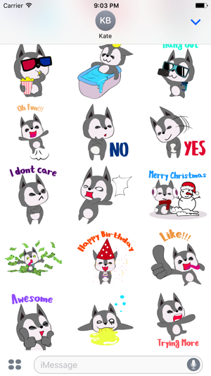 Husky dog emoji & sticker(圖3)-速報App