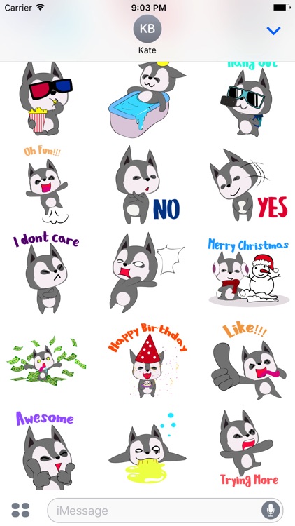 Husky dog emoji & sticker