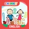 CHIMKY Trace Alphabets and numbers is a learning game for kids,  help kids learn to write English Alphabets and Number like playing a game