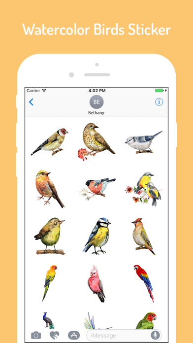 How to cancel & delete Watercolor Lovely Birds Sticke from iphone & ipad 2