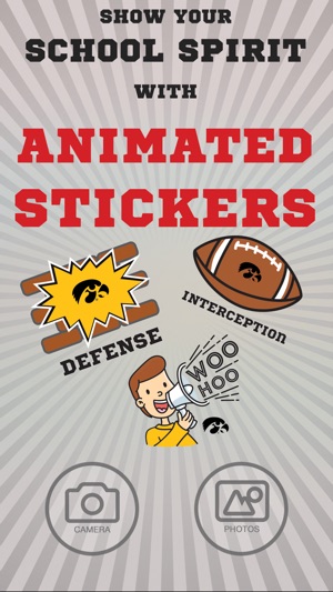 Iowa Hawkeyes Animated Selfie Stickers