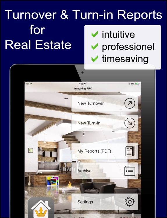 immoKing PRO - Turnover reports and checklists