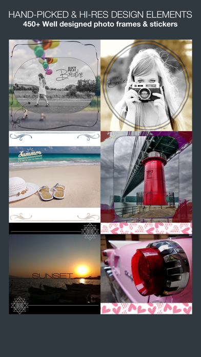 PicWhite : Pic frame, stickers Screenshot on iOS