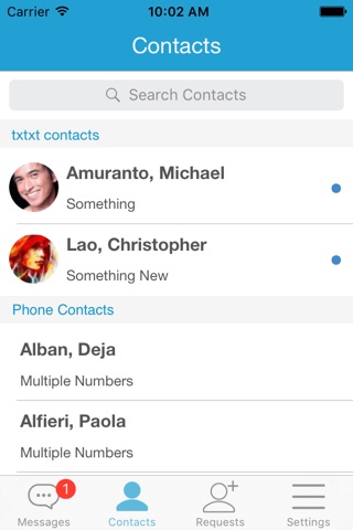 txtxt Messenger screenshot 2