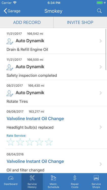 myCARFAX - Car Maintenance