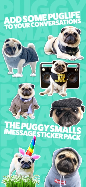 Puggy Smalls Stickers