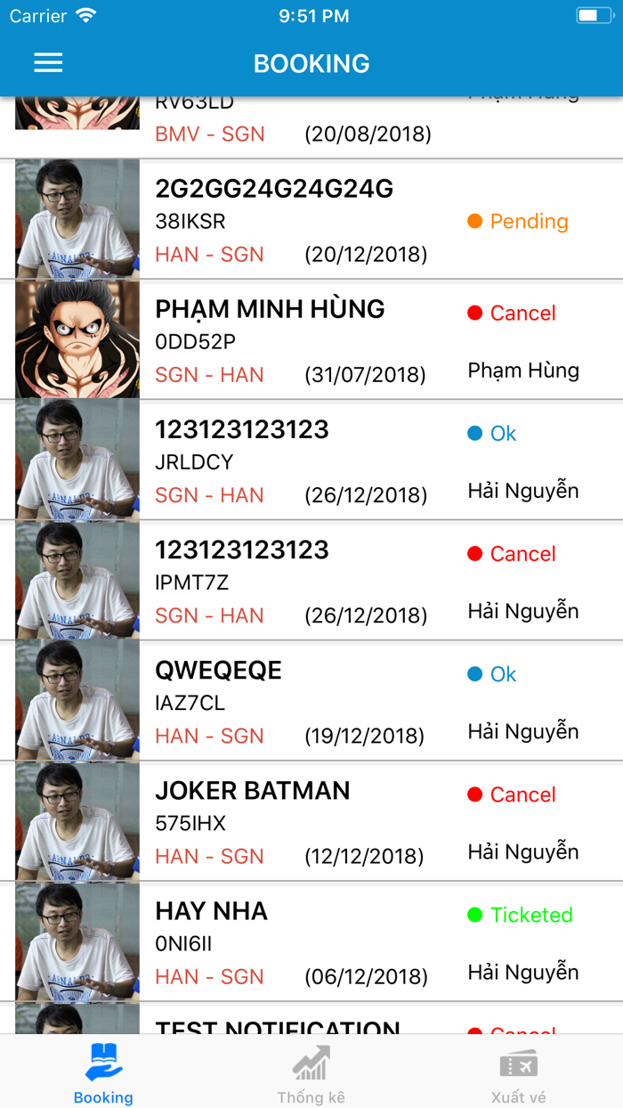 Đại lý Booking App