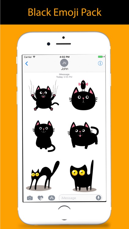 Black Cat Sticker for iMessage