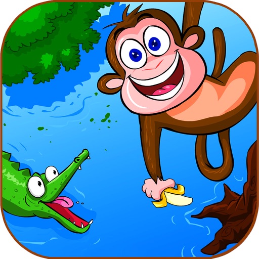 A Silly Monkey - cut the vines and swing from rope to rope to land on the island! icon