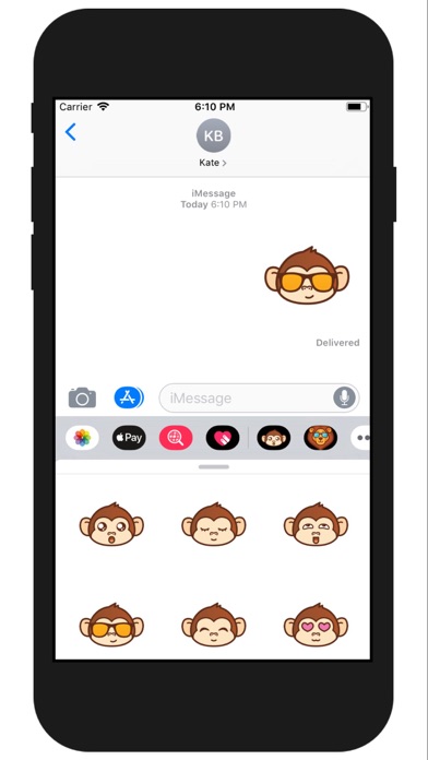 Monkey Cute Stickers Screenshot 1