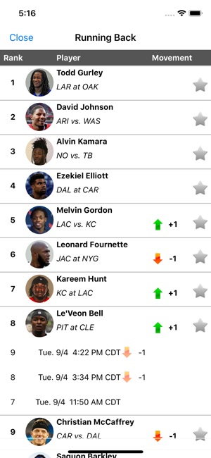 Fantasy Football Pos. Rankings(圖2)-速報App