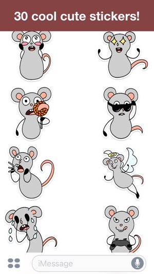 Gray mouse - Cute stickers(圖3)-速報App