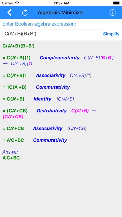 Karnaugh & Algebraic Minimizer