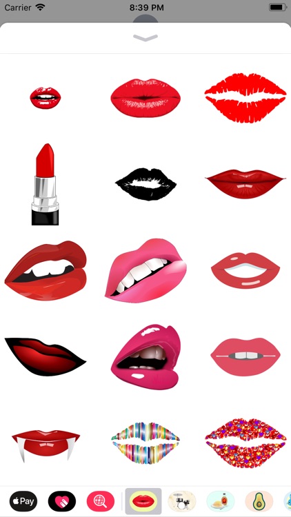 Kissing Smoochy Lips Stickers