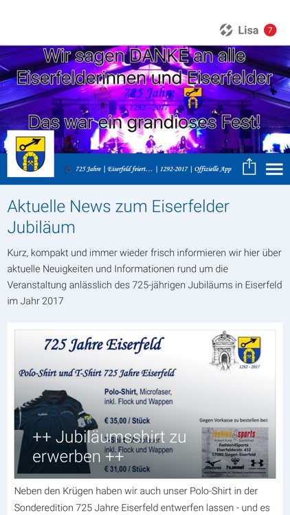 725 Jahre Eiserfeld