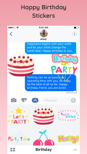 Happy Birthday Party Emoji App(圖2)-速報App