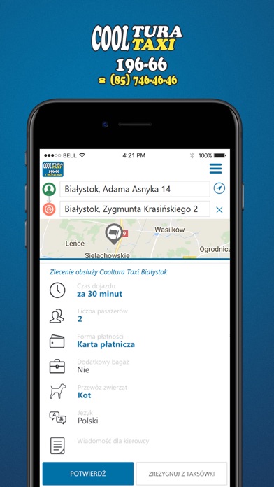 Cooltura Taxi Białystok screenshot 3