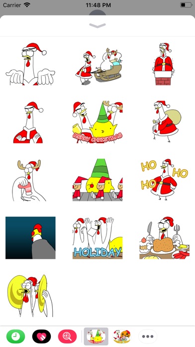 Chicken Bro Merry Xmas Sticker screenshot 3