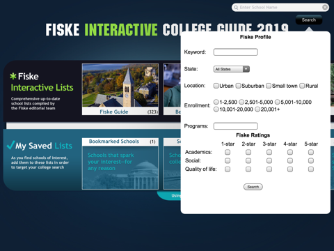 Fiske College Guide 2019 screenshot 2