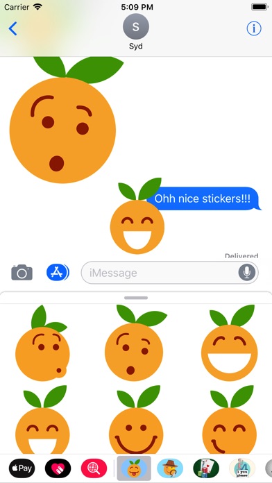 Clementine Orange Stickers screenshot 2