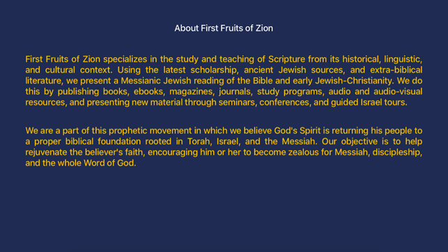 First Fruits Of Zion(圖2)-速報App