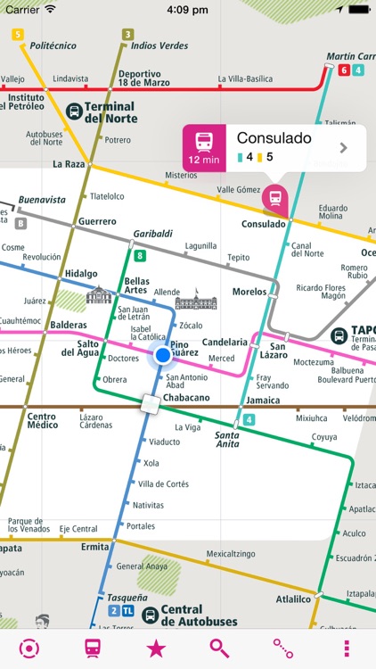 Mexico City Rail Map Lite by Urban-Map