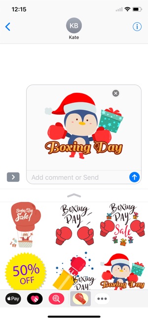 Boxing Day Present Sticker