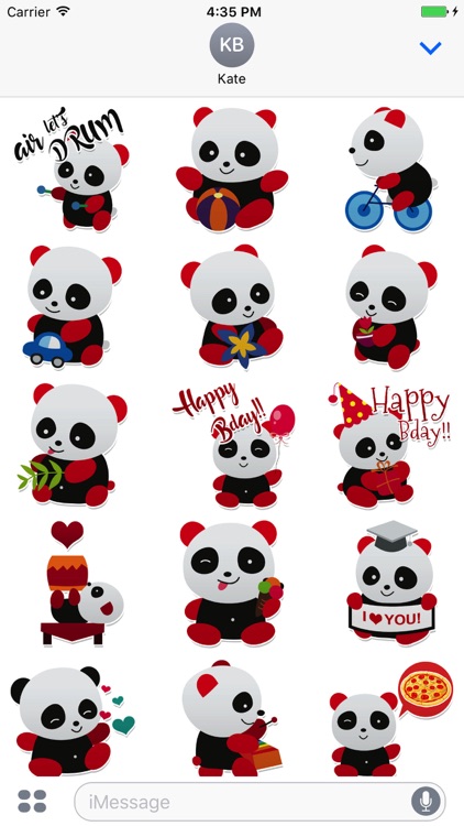 Sweet Panda Messenger Stickers