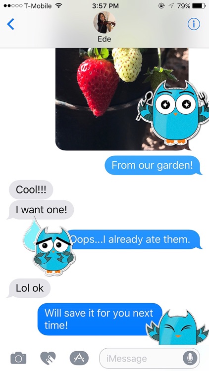 Blue Owl Fukuro Stickers screenshot-4