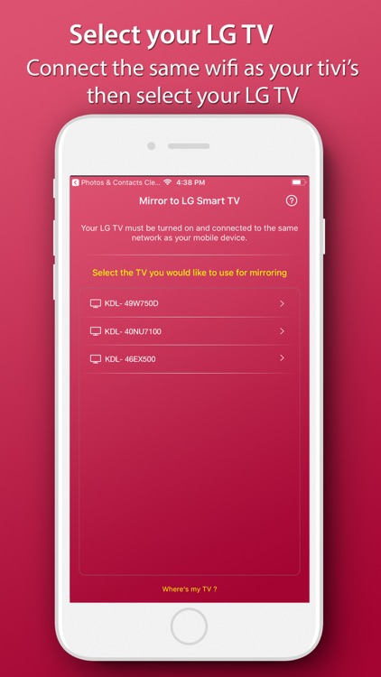 Mirror for LG TV Cast 360