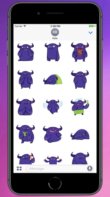 Purple Monster Stickers