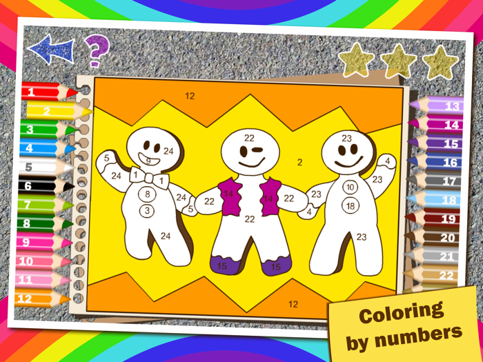 Math Coloring for kids Winter