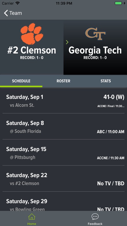 Clemson Football Schedules screenshot-5