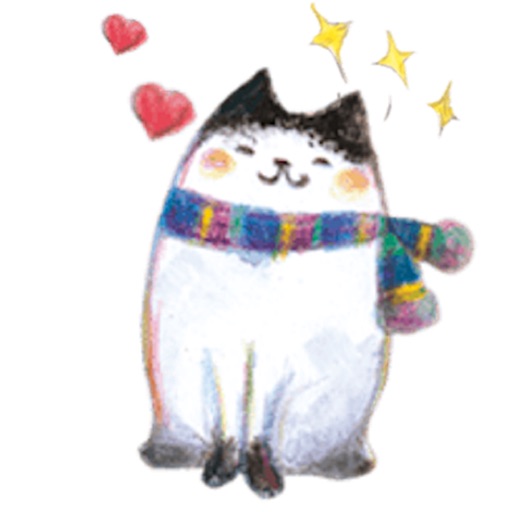 Adorable Fluffy Cat Sticker icon