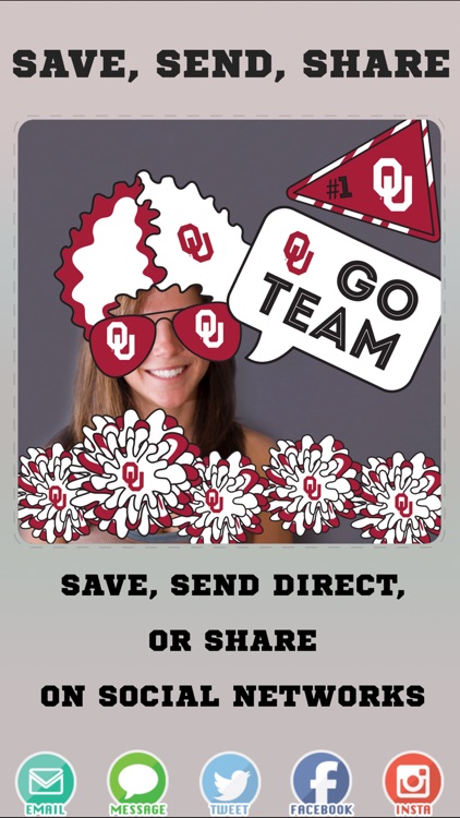 Oklahoma Sooners Pro Selfie Stickers screenshot-3