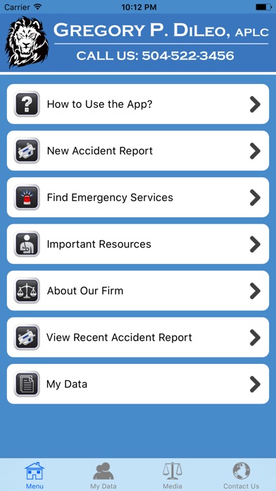 Greg DiLeo Injury Help App screenshot 2