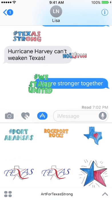 Art For Texas Strong Stickers and iMessage screenshot 4