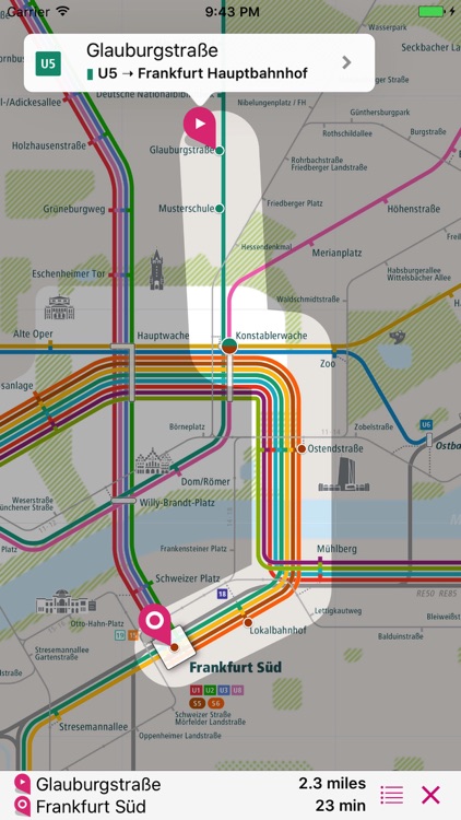 Frankfurt Rail Map Lite