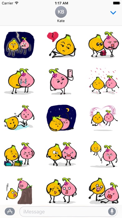 Love Story of Onions Sticker screenshot 2